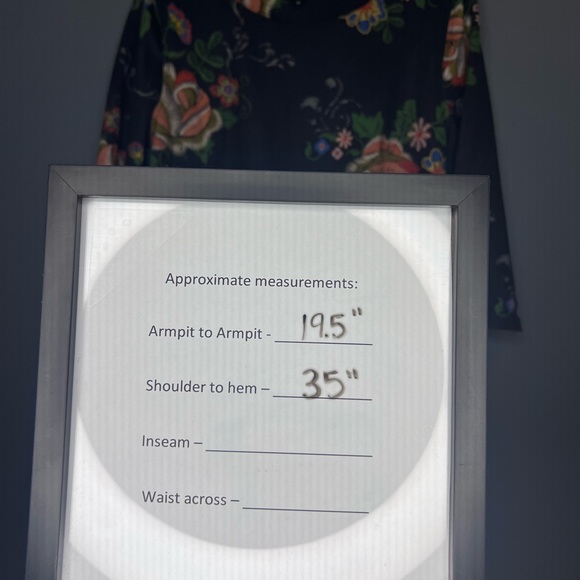 Dor Dor Couture Dress blue/gray floral suede like - size Medium - Picture 6 of 7